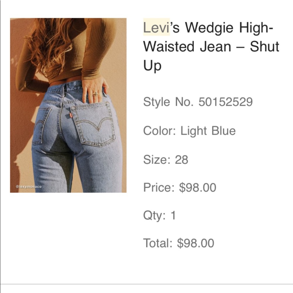 Levi’s Wedgie Jeans! Brand new